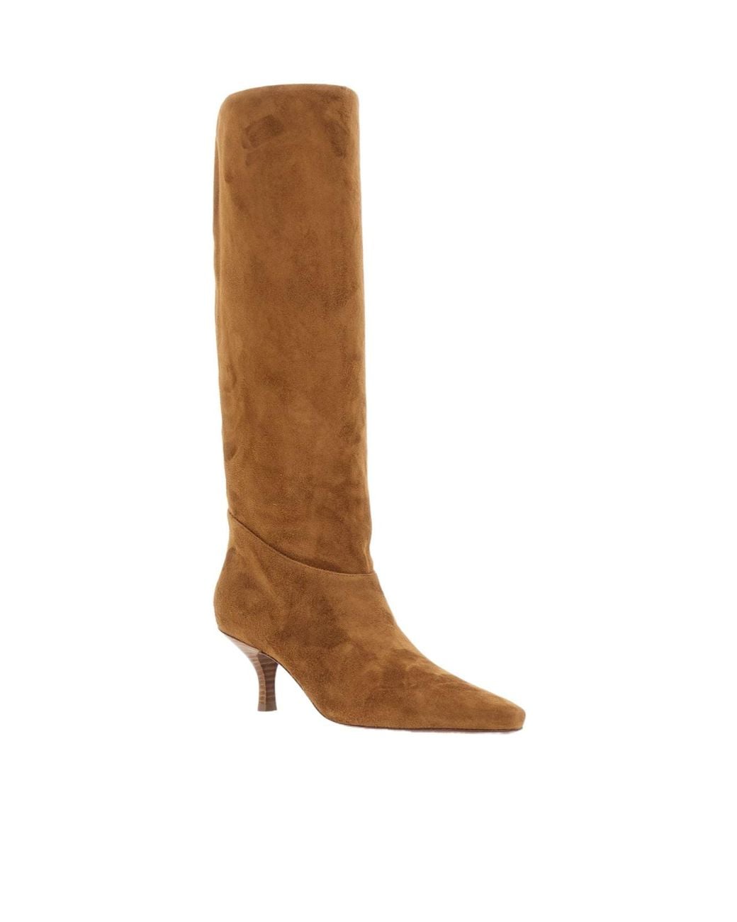 Paris Texas Brown Rose Knee-High Stiletto Boots
