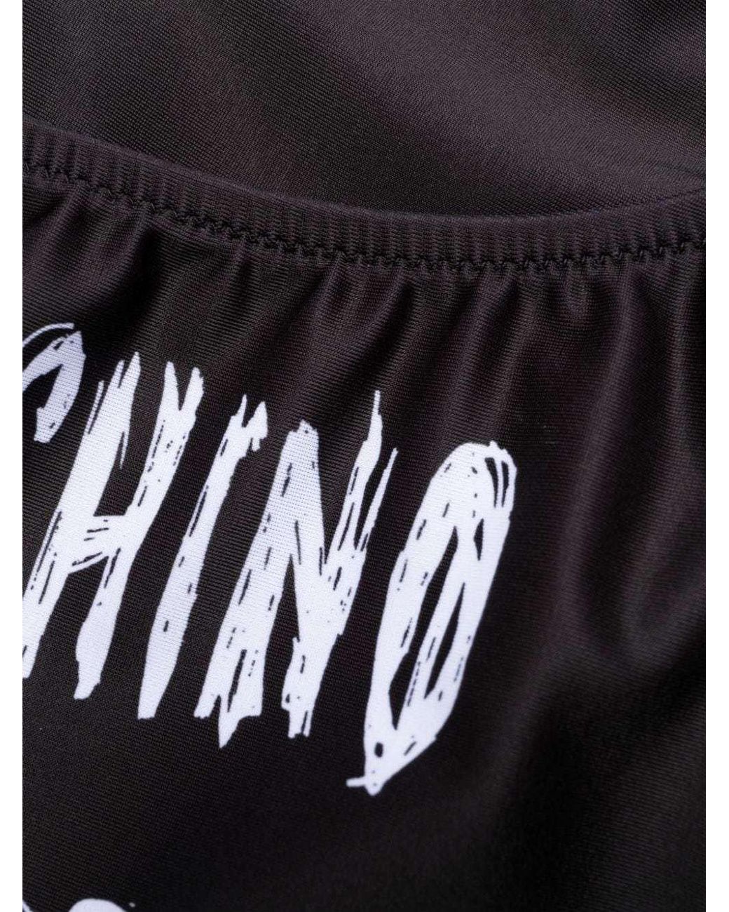 Moschino Black Teddy Bear One-Piece Swimsuit With Print