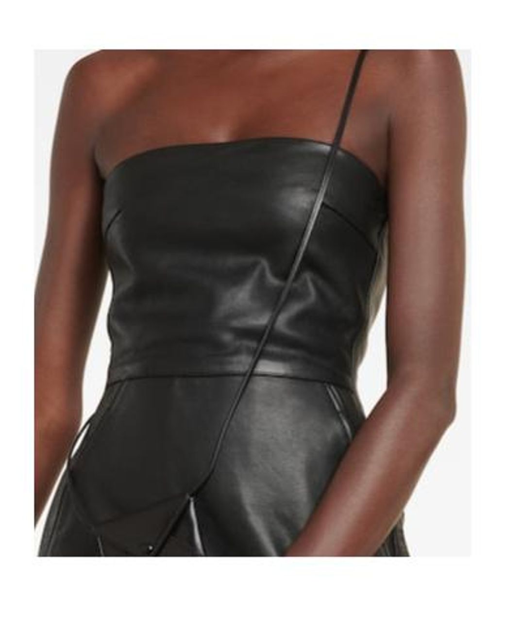 David Koma Black Leather Minidress