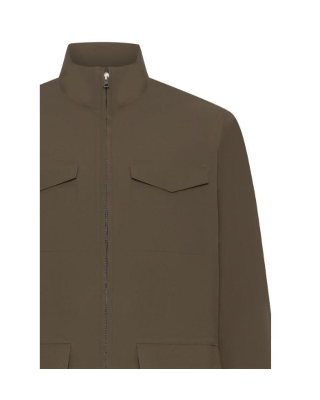 Herno Green Four-Pocket Zipped Jacket for men