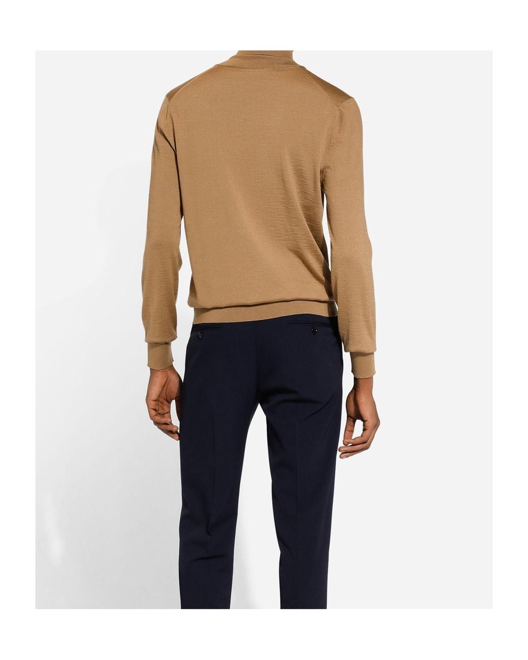 Dolce & Gabbana Brown Roll-Neck Jumper for men