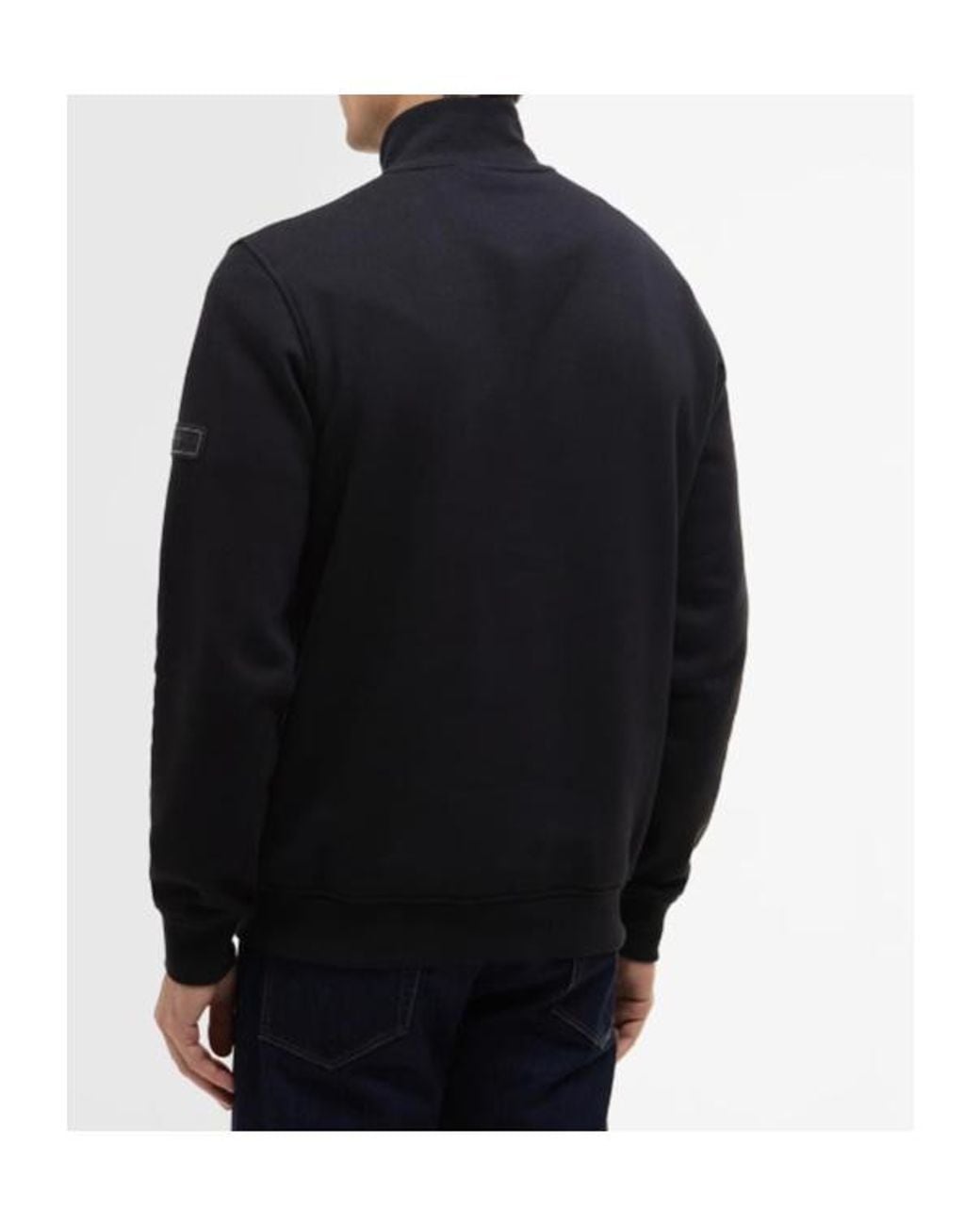 Barbour Blue Long-Sleeved Half-Zip Sweatshirt for men