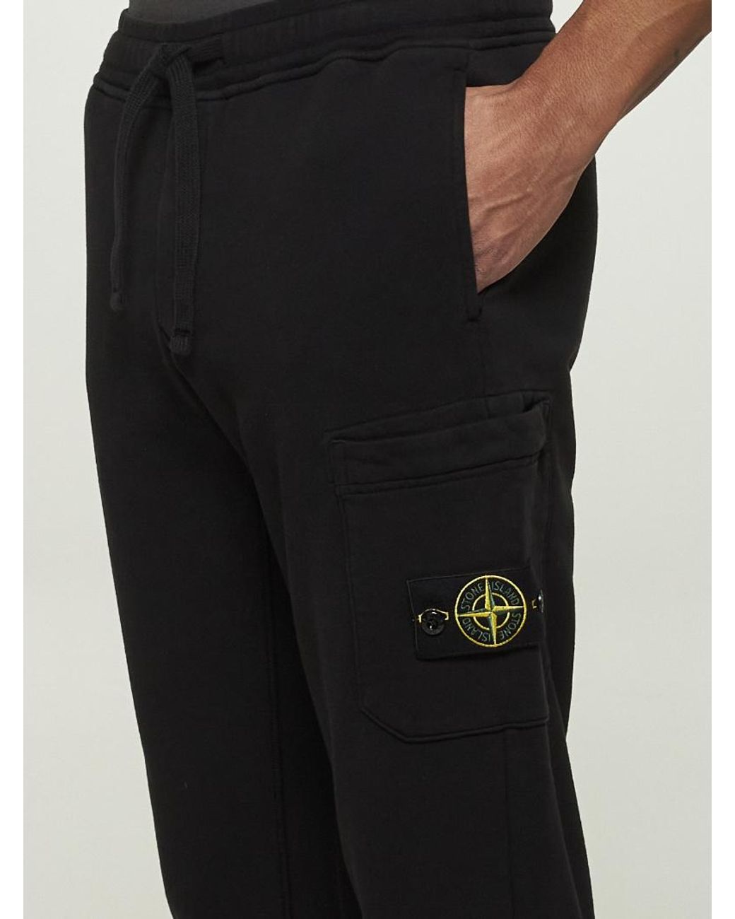 Stone Island Black Jogger Pants for men