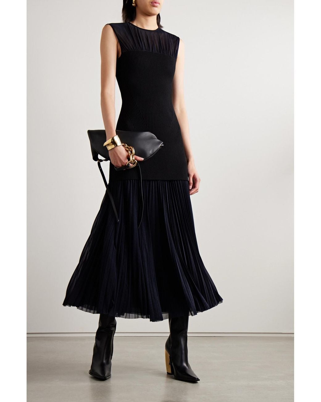 Proenza Schouler Black Spliced Dress