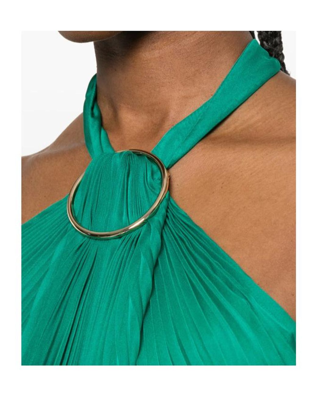 Max Mara Green Pianoforte Mxevalzer Halterneck Top