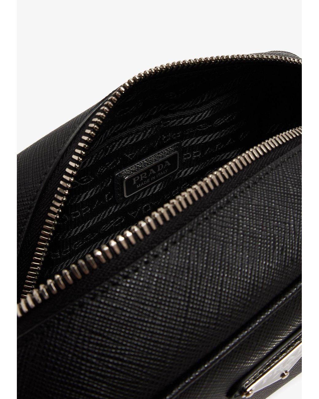 Prada Black Zippered Clutch for men