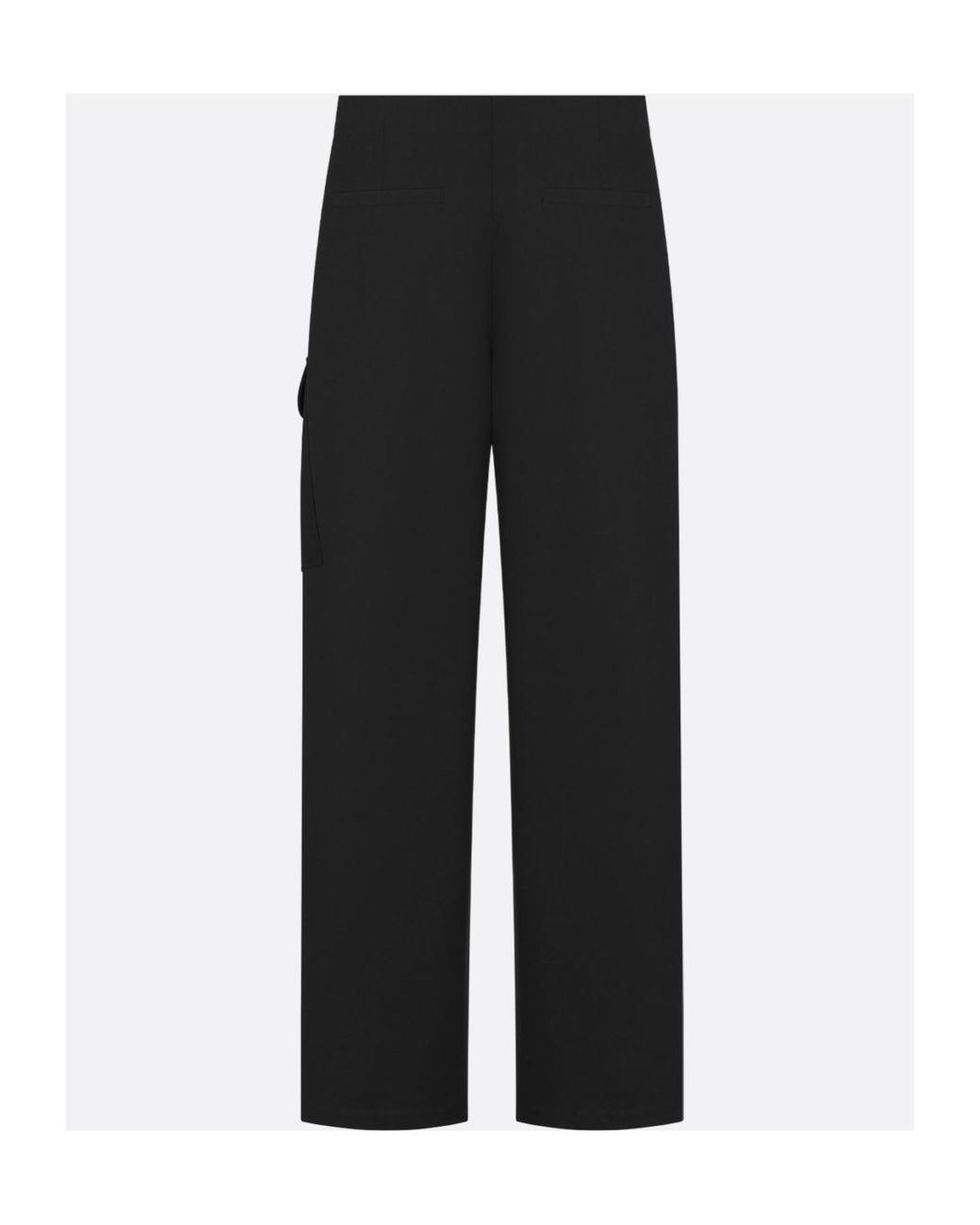 Dior Black Homme Drawstring Cargo Trousers for men