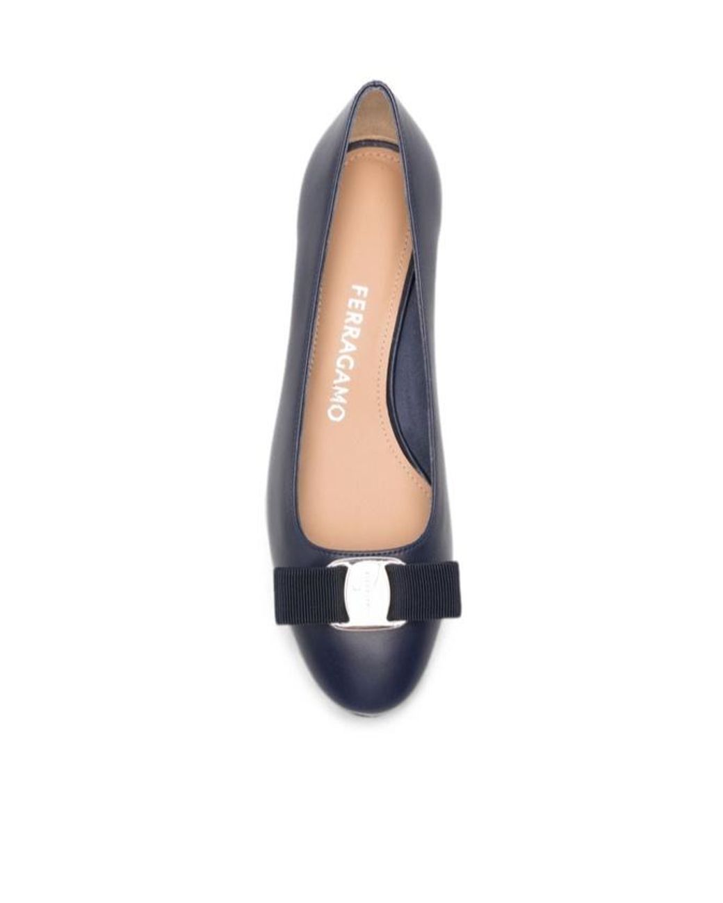 Ferragamo Blue Round-Toe High Heels