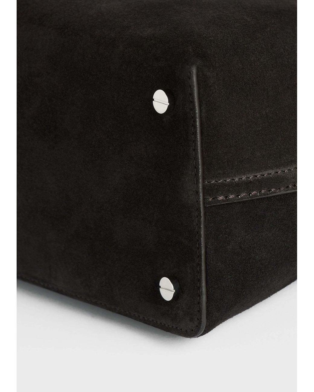 Totême Black Totême Logo Plaque Foldover Top Shoulder Bag