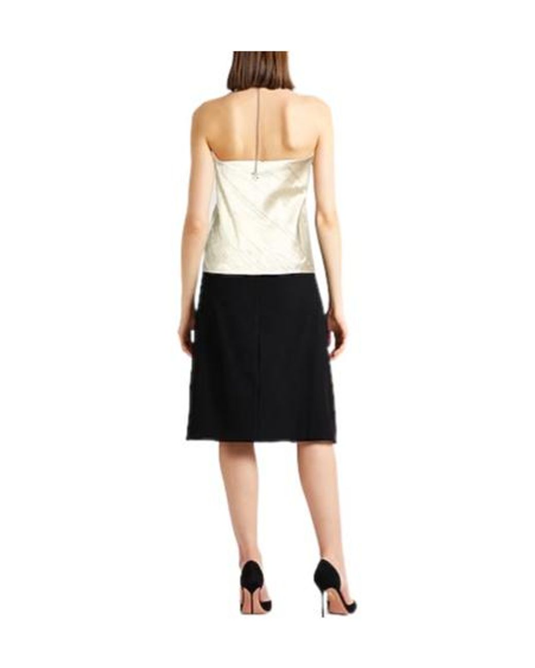 Sportmax White Satin Sleeveless Top