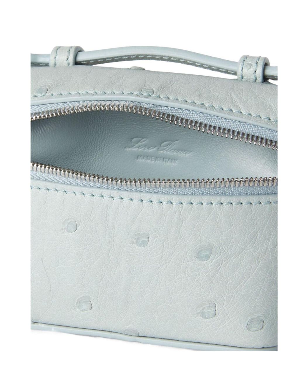 Loro Piana Blue Zippered Key Bag