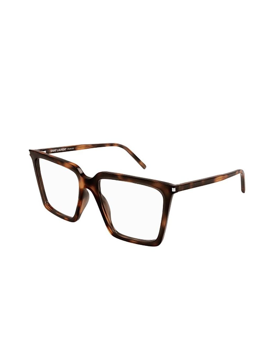 Saint Laurent White Eyewear Square Frame Glasses