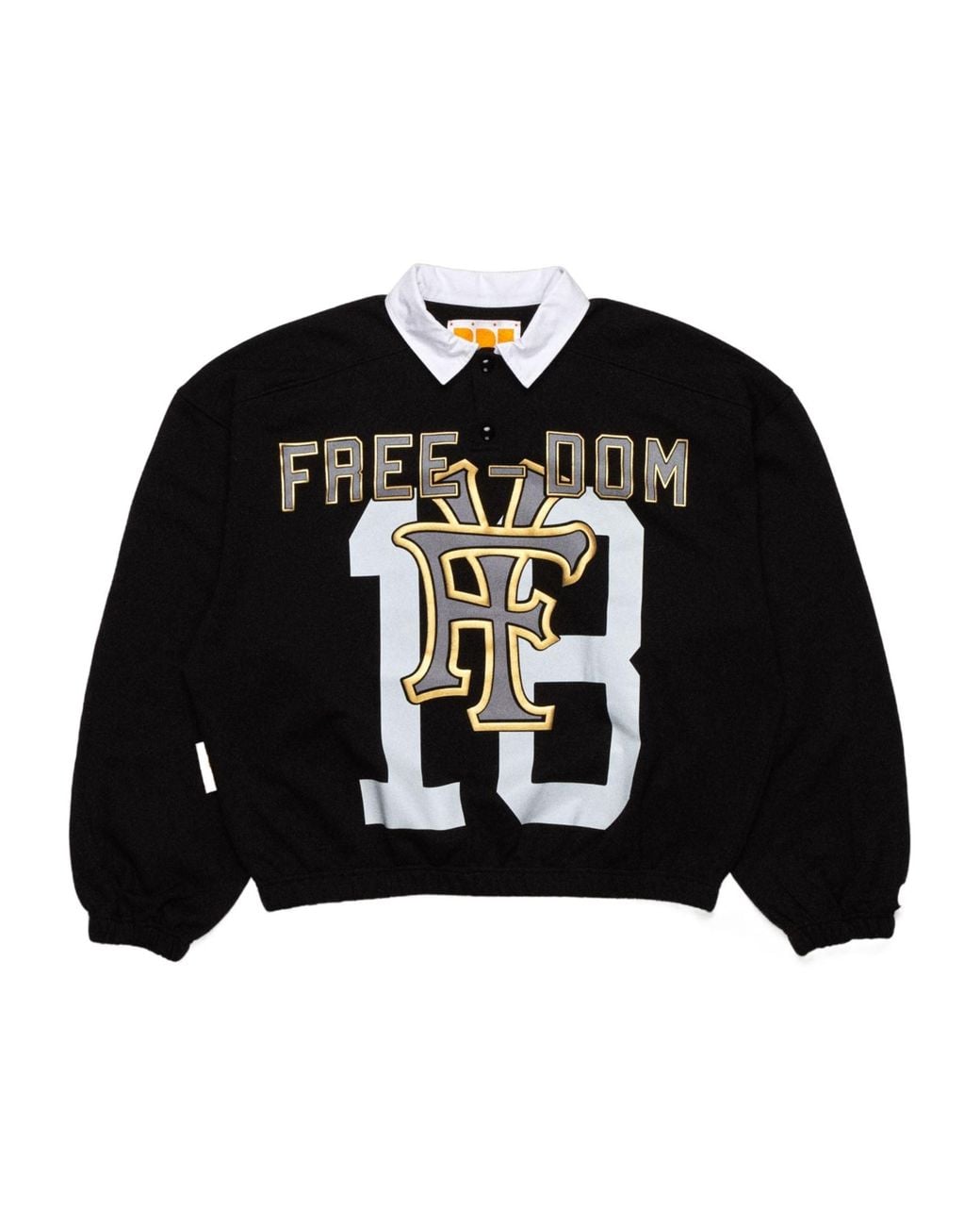 PDF CHANNEL Black Pdf Freedom Graphic Polo Shirt for men