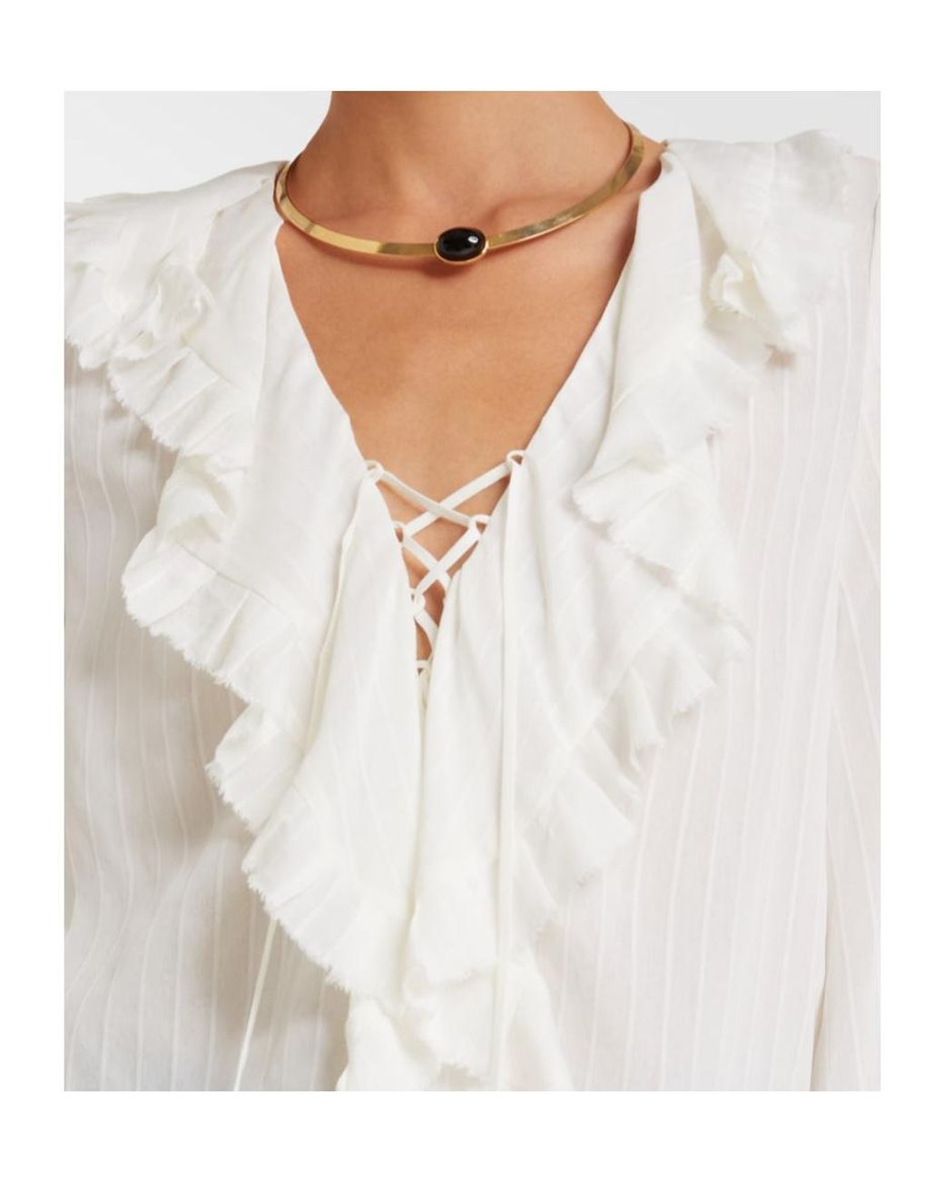 Dorothee Schumacher White Striped Blouse