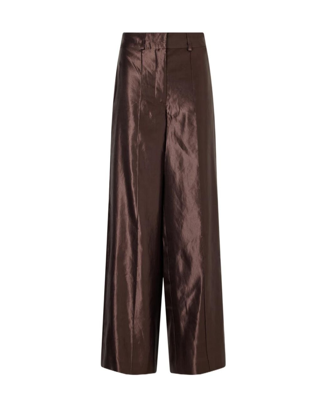 Joseph Brown High Waist Wide Leg Pants