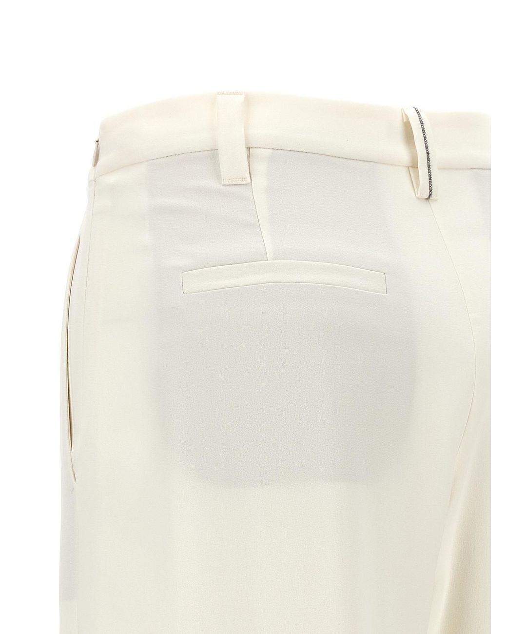 Brunello Cucinelli White Slouchy Pants