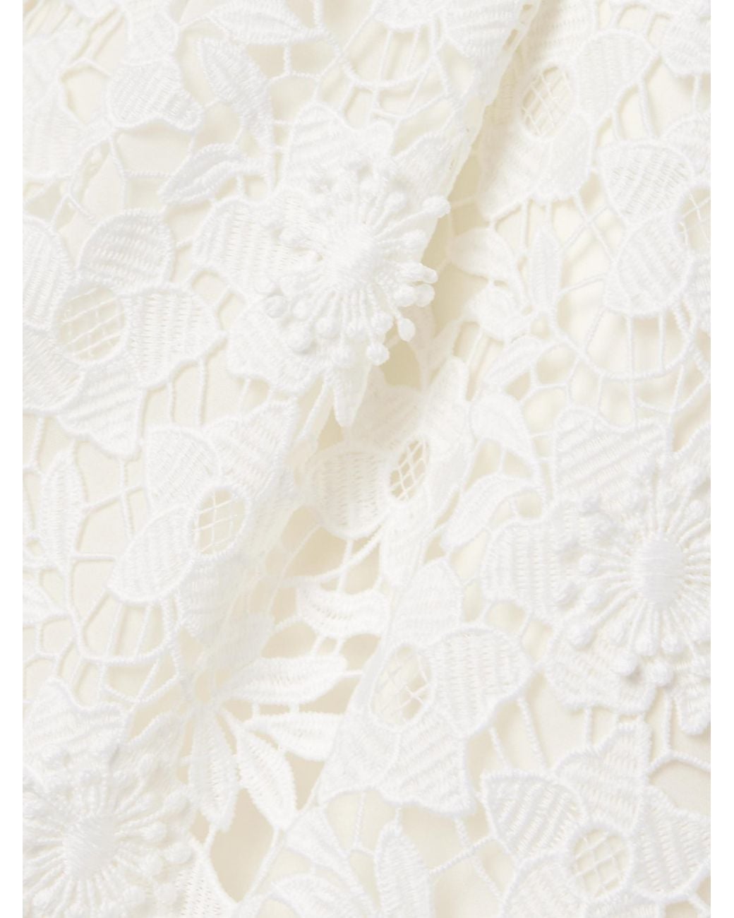 Safiyaa White Lace Midi Dress