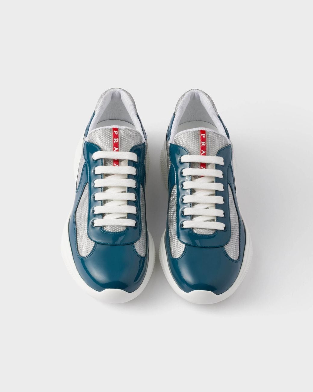 Prada Blue Americas Cup Lace-Up Sneakers for men