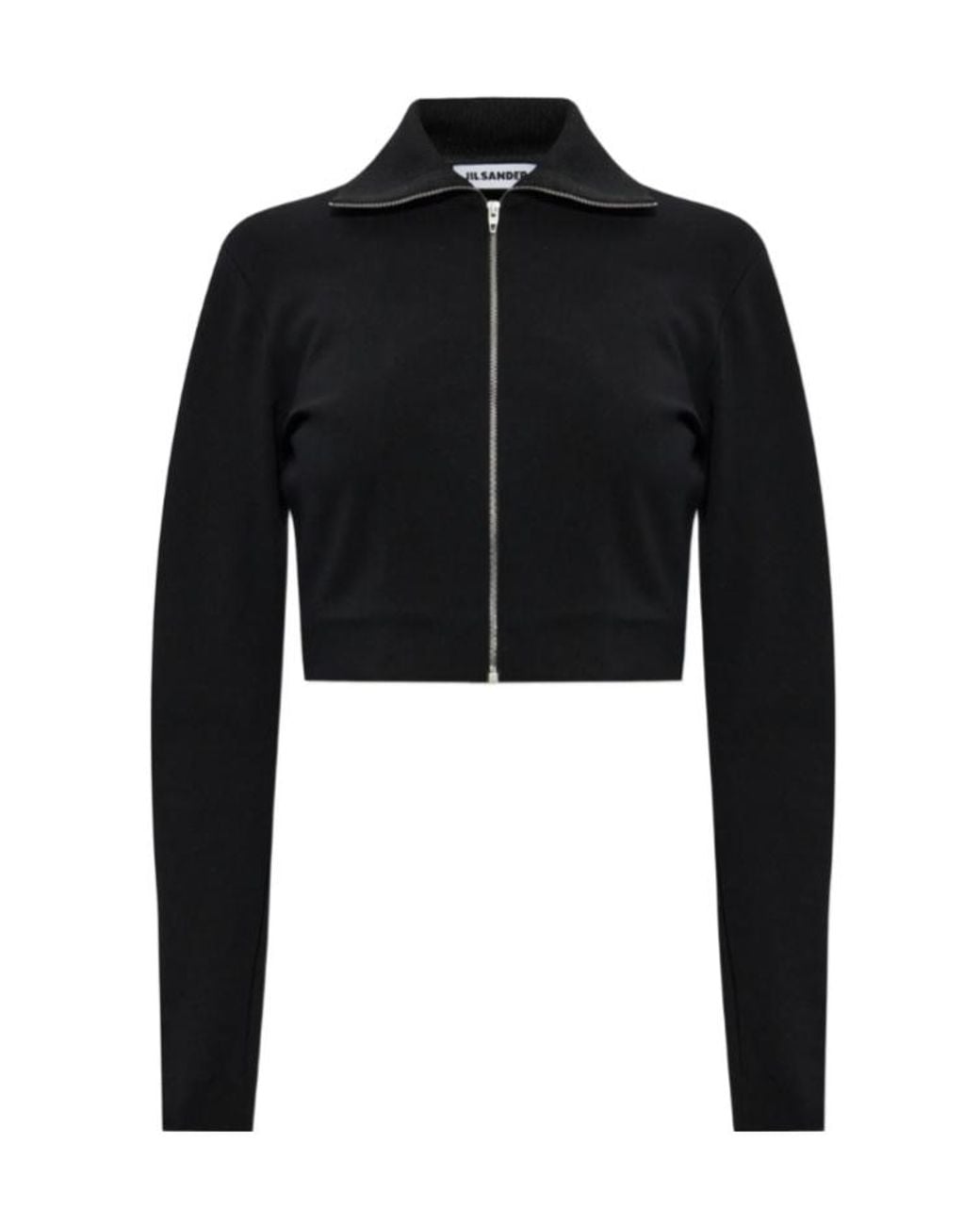 Jil Sander Black Zipped Cropped Jacket