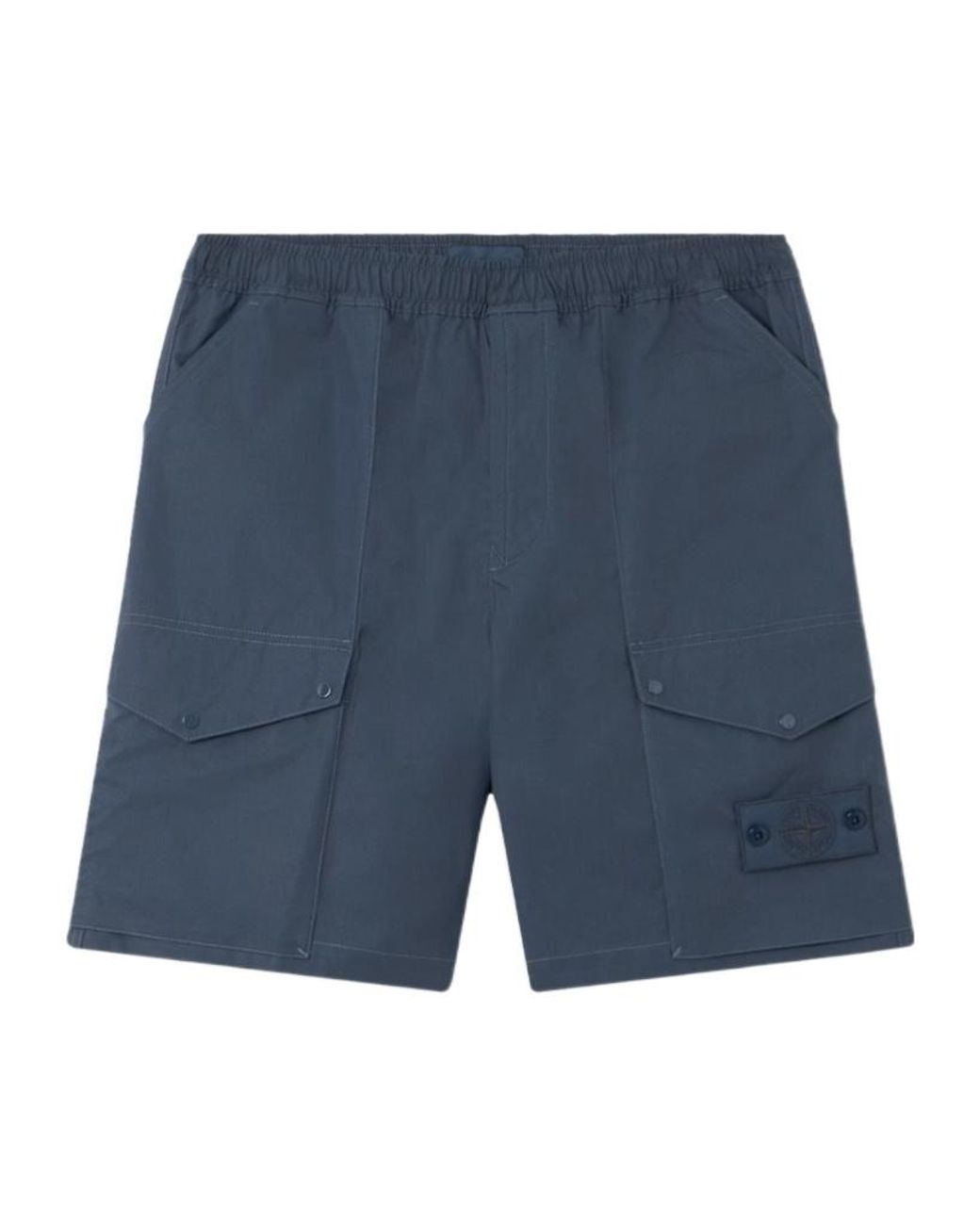 Stone Island Blue Ghost Cargo Shorts for men