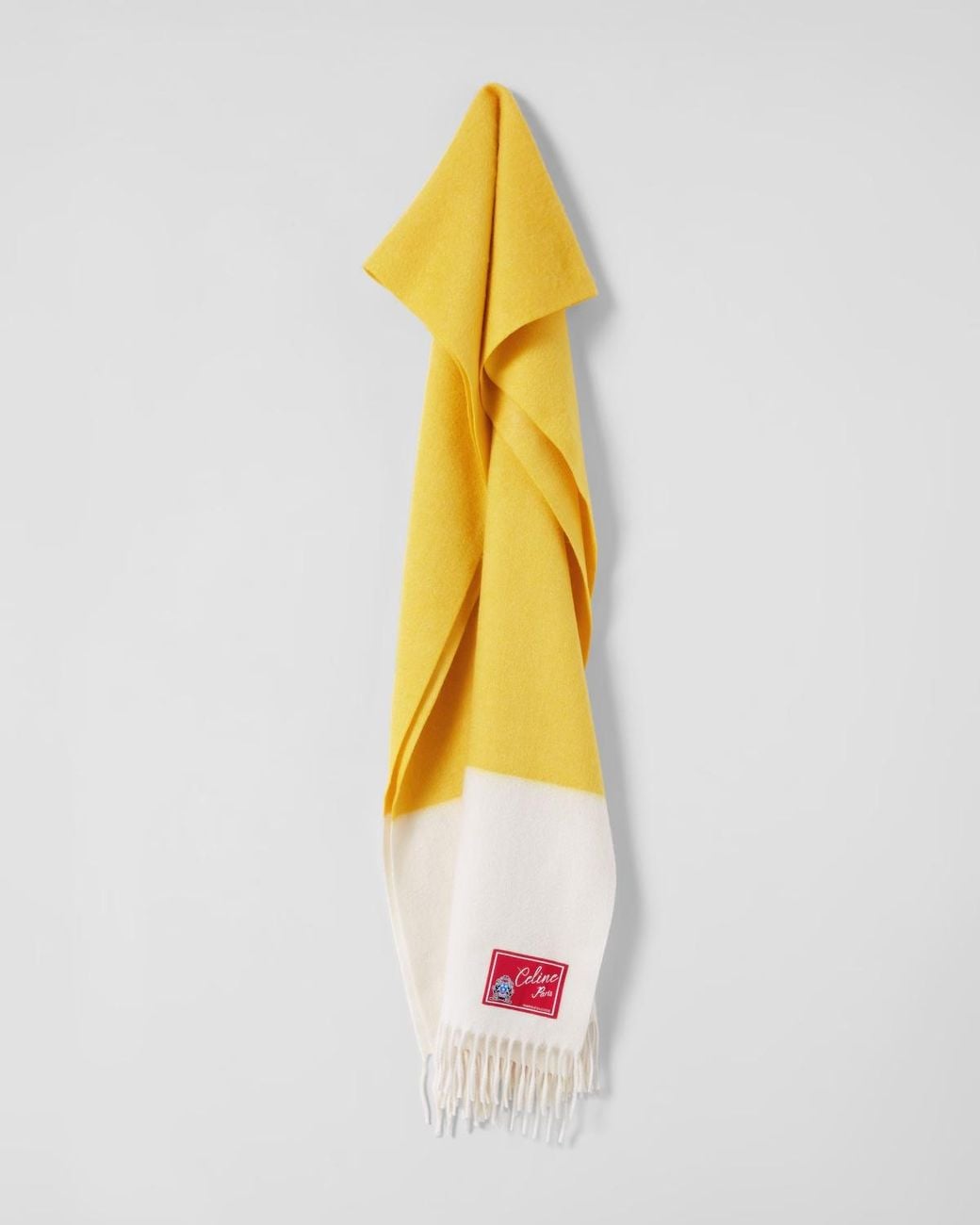 Céline Yellow Bicolor Cashmere Scarf