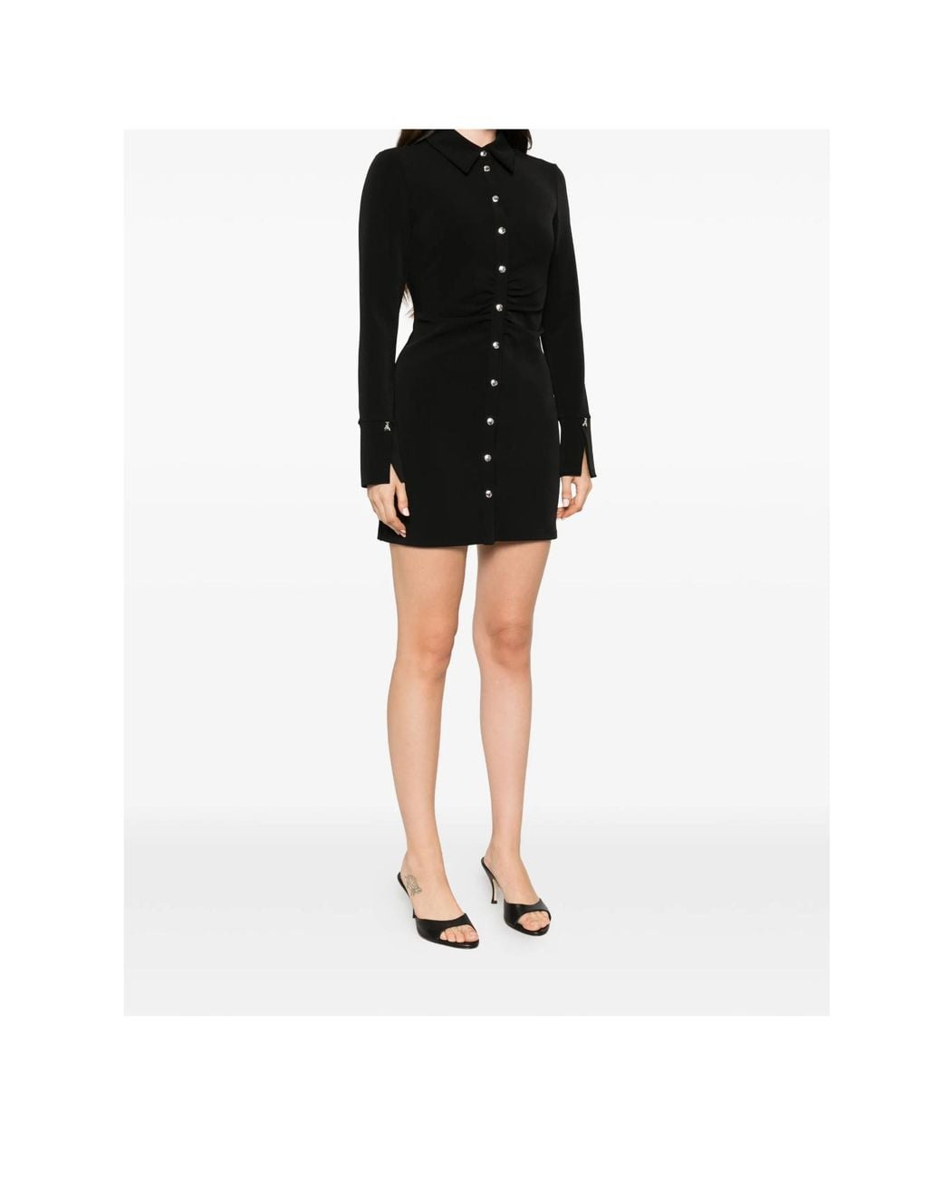 Patrizia Pepe Black Shirt Mini Dress