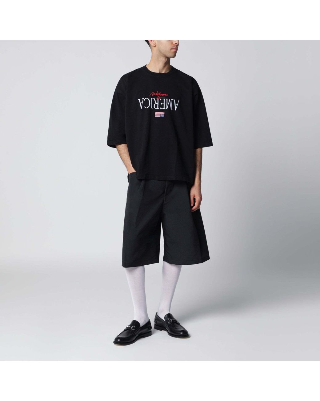 Willy Chavarria Black Chilango Pleated Shorts for men