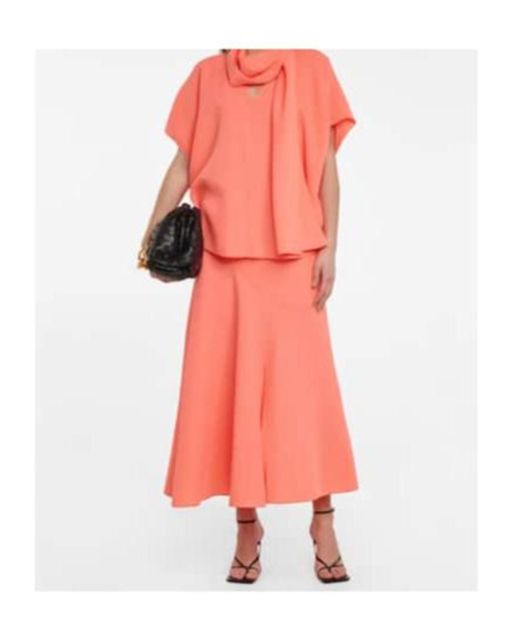 Roksanda Orange Willa Wool Crêpe Blouse