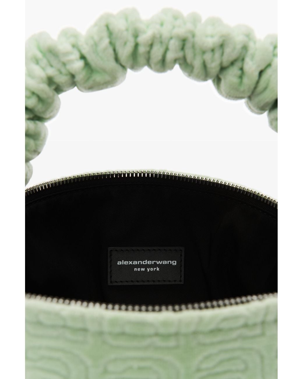 Alexander Wang Green Embossed-Logo Tote Bag