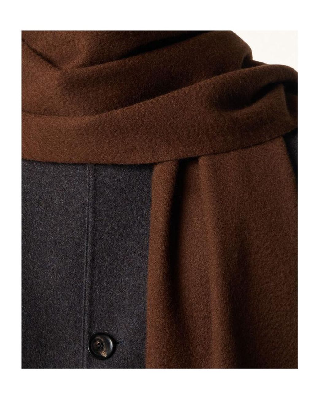 Loro Piana Brown Grande Unita Scarf for men
