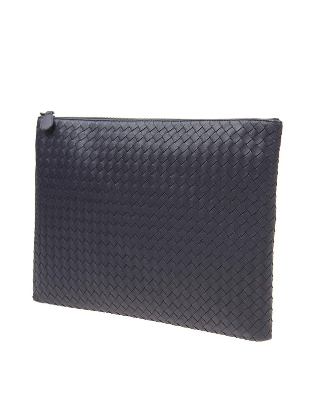 Bottega Veneta Black Intrecciato Clutch Bag for men