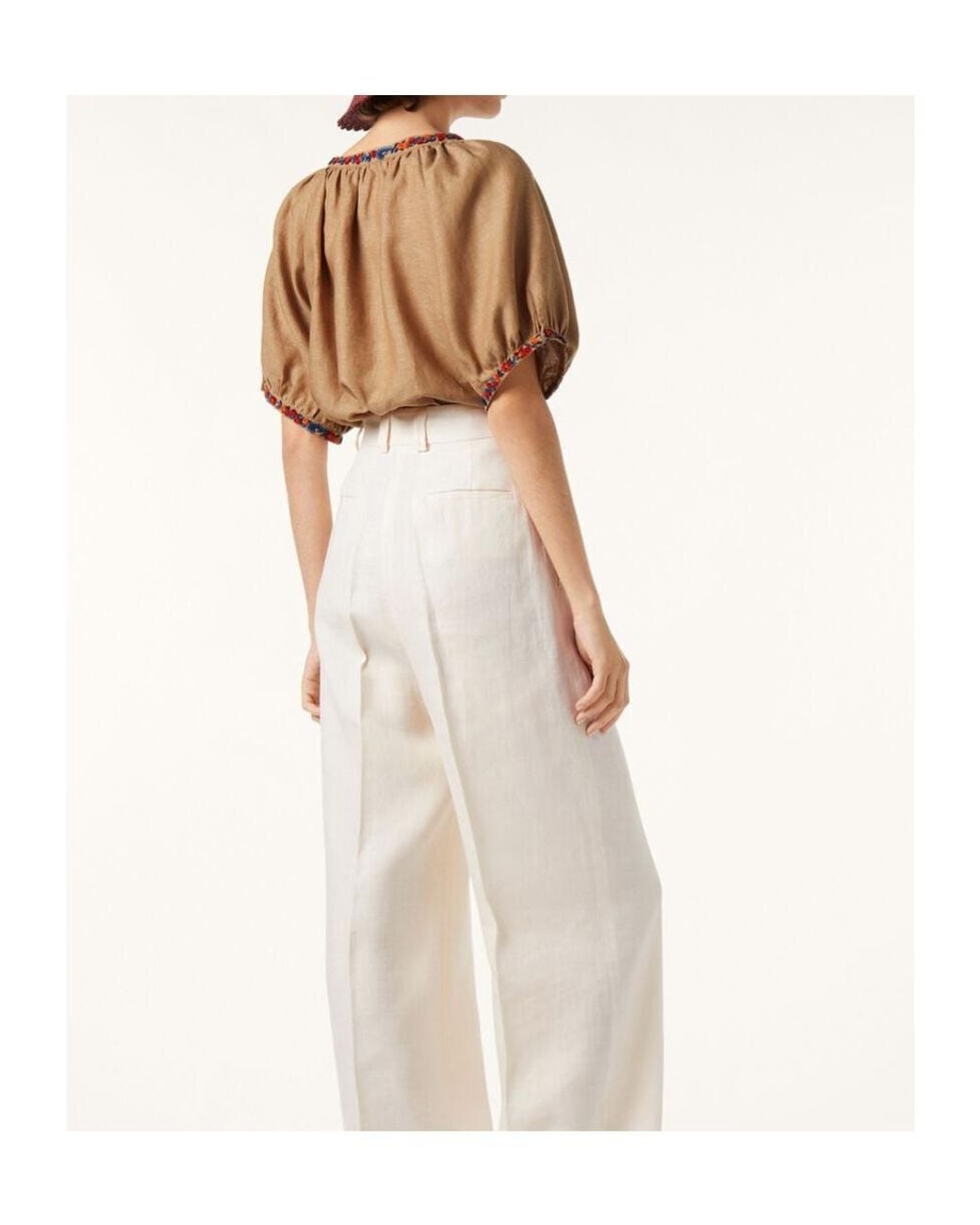 Loro Piana Brown Gritt Blouse