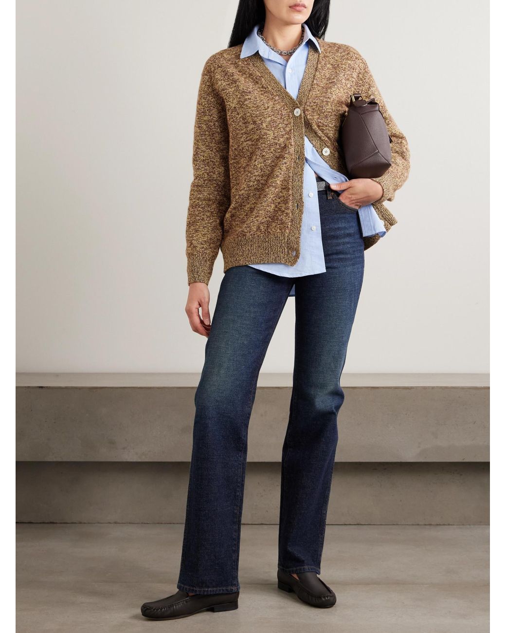 &Daughter Brown Casual Wool Cardigan