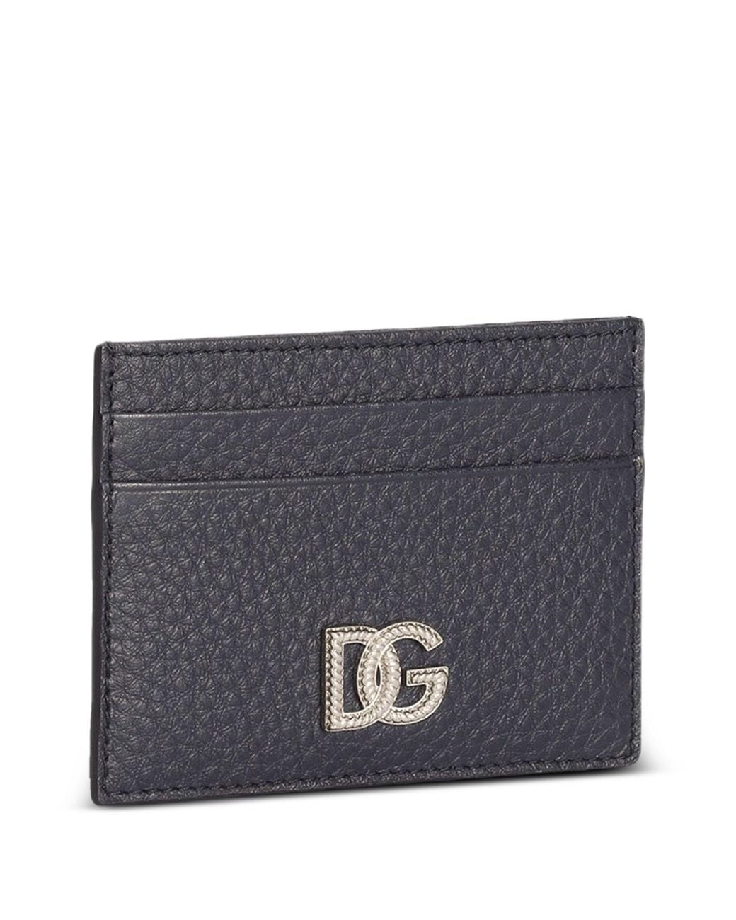 Dolce & Gabbana Gray Logo Plaque Card Holder for men