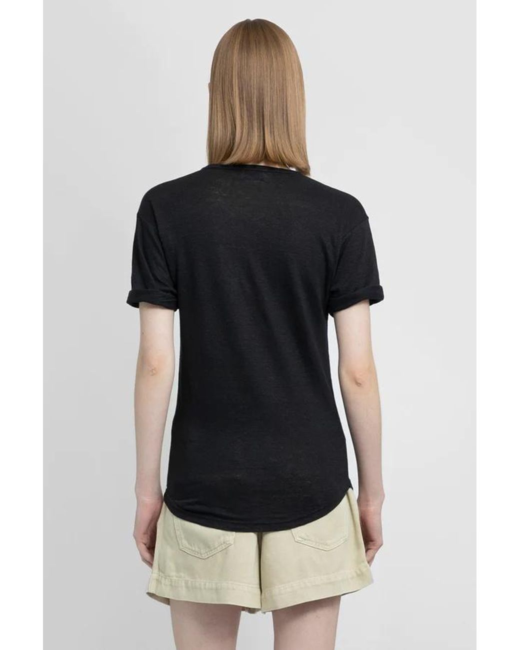 Isabel Marant Black Isabel Marant Étoile Koldi Logo Printed T-Shirt