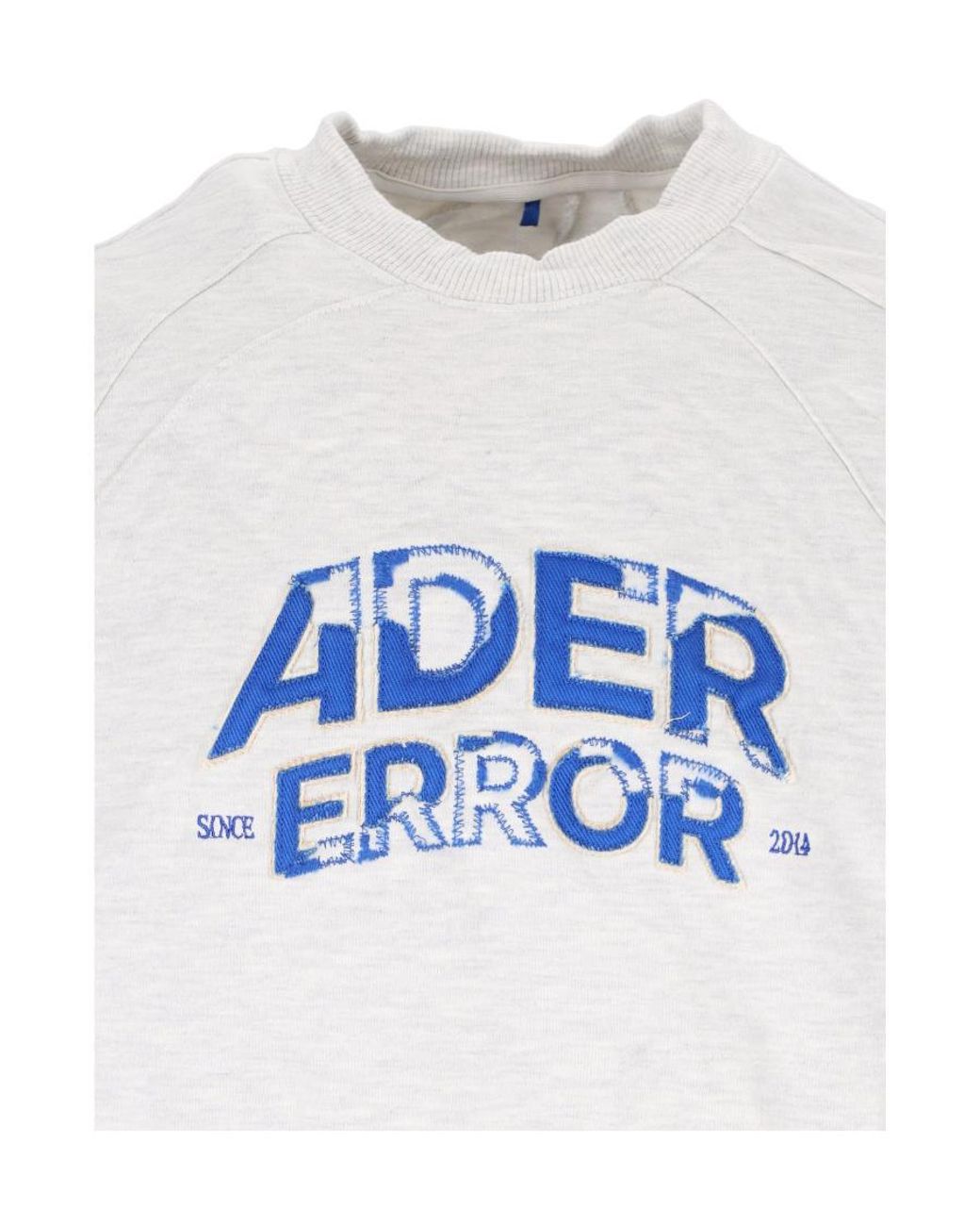 Adererror Gray Logo Round-Necked Sweater for men