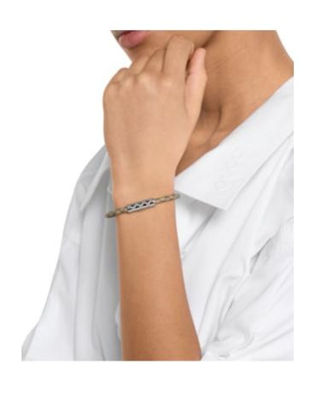Gucci White Bracelet With Gg Detail