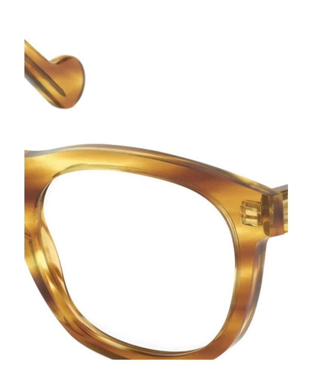 Moncler Metallic Eyewear Round Frame Glasses for men