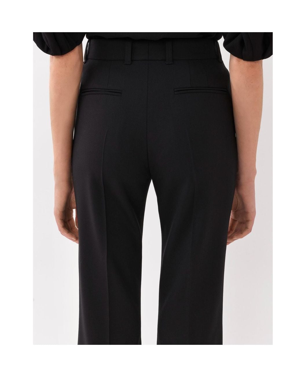 Chloé Black Cropped Flared Trousers