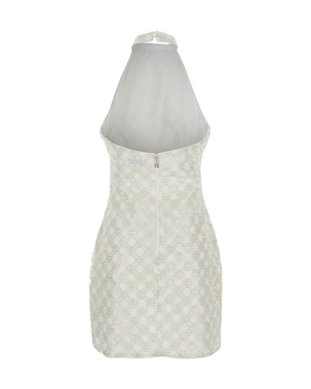 ROTATE BIRGER CHRISTENSEN White Cream-Colored Dress With Sequins