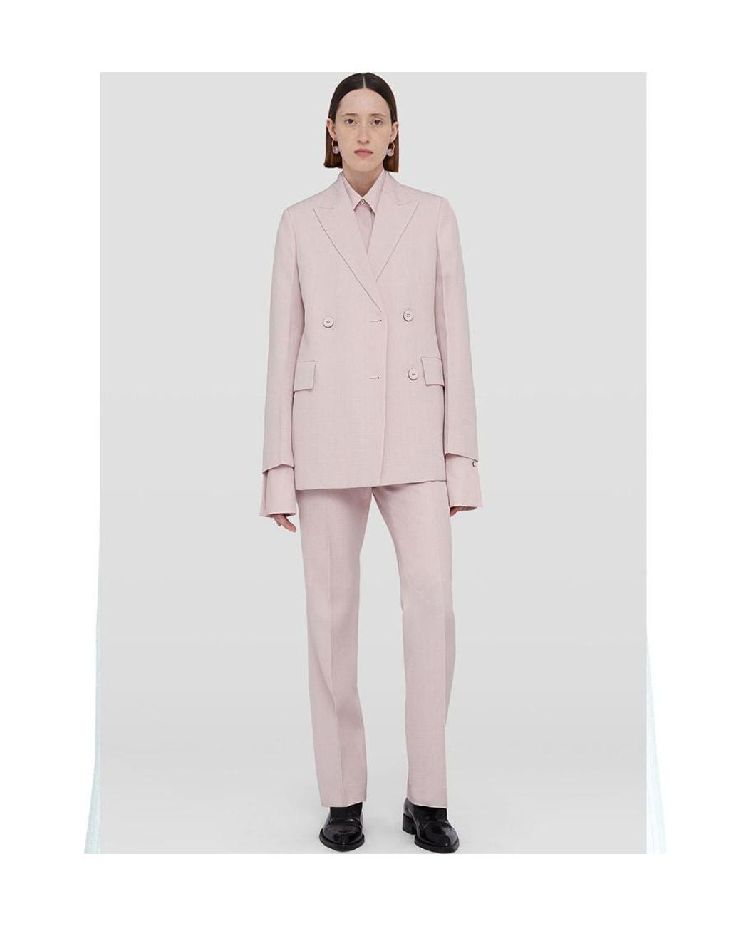 Jil Sander Pink Straight Leg Tailored Trousers