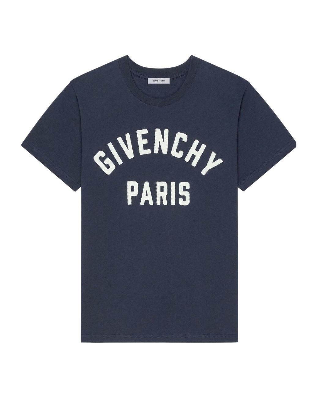 Givenchy Blue Logo Detailed Crewneck T-Shirt for men