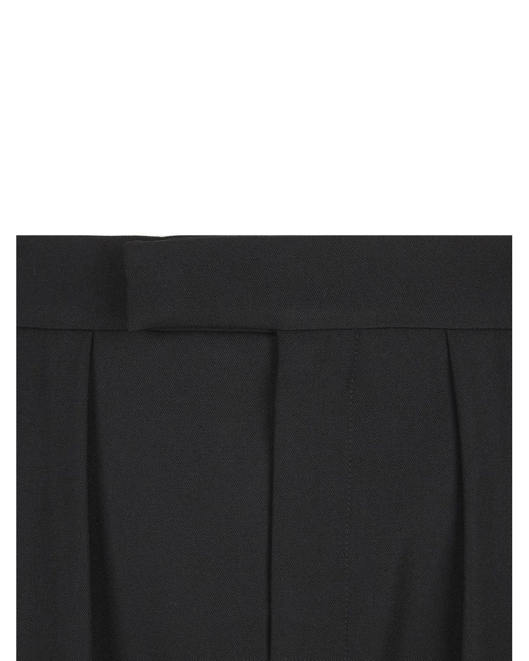 Chloé Black Chloé Pleated Tie-Hem Pants