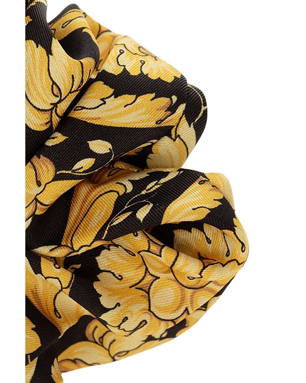 Versace Metallic Barocco Print Scrunchie