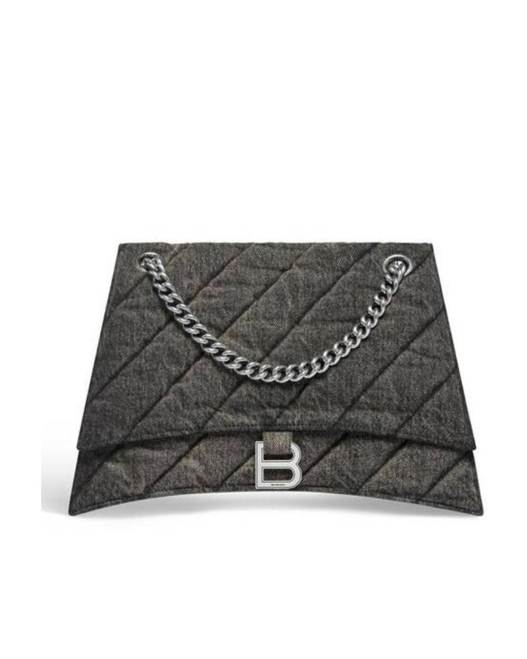 Balenciaga Black Crush Medium Quilted Shoulder Bag