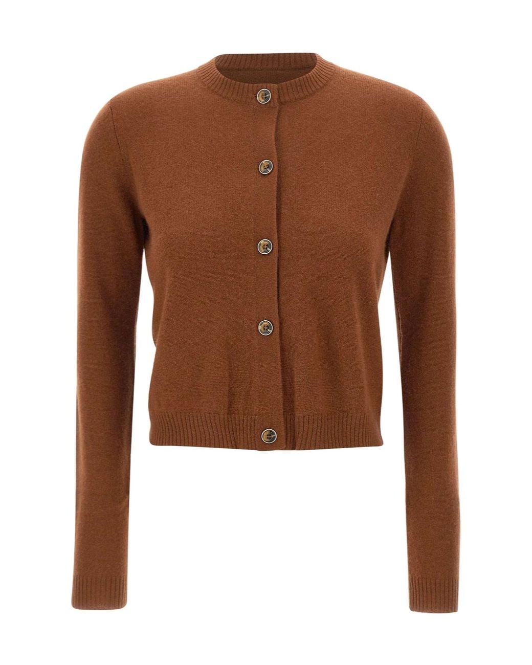 Marella Brown Cicogna Crew Neck Cardigan