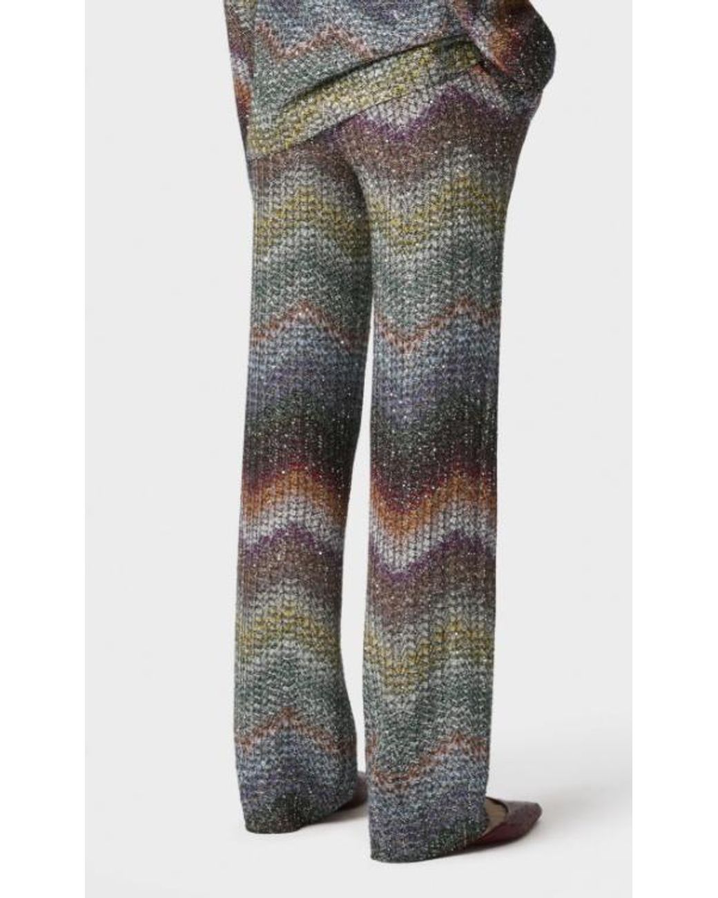 Missoni Gray Sequins Lamé Straight Trousers