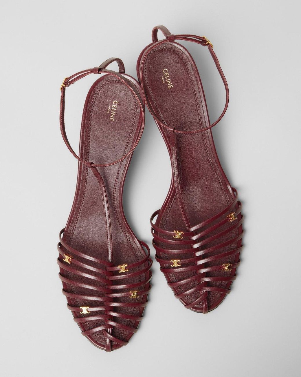 Céline Brown Cage High-Heeled Sandals