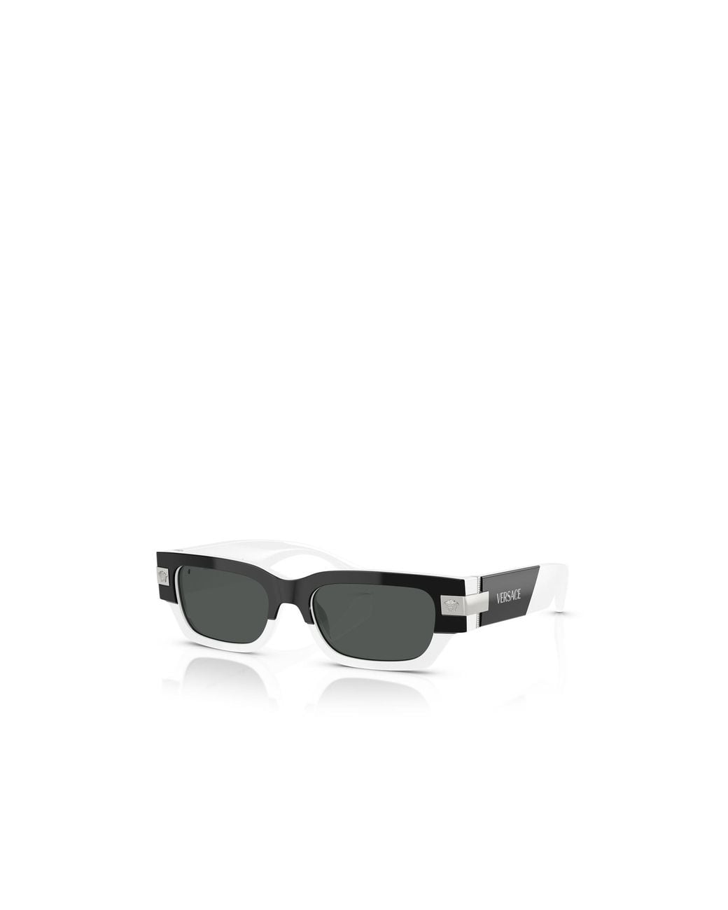 Versace White Eyewear Rectangle-Frame Sunglasses for men
