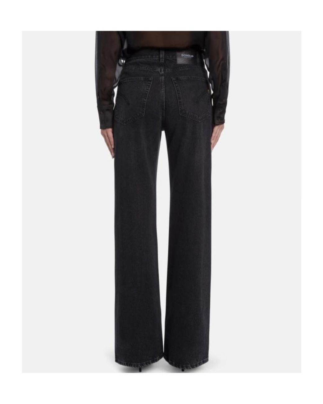 Dondup Black Button-Detail Jeans